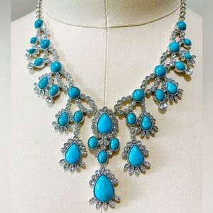 Princess Grace Kelly 🆕 Brazilian Howlite & Swarovski Crystals necklace